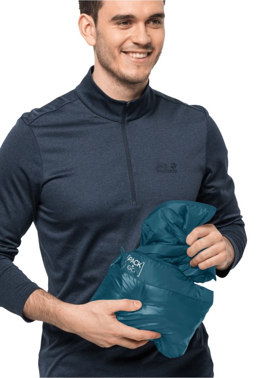 Brand Jack Wolfskin Best Blue Coral Pack & Go Down Vest M