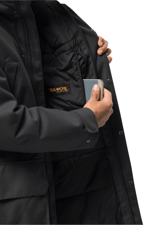Black Brands Fierce Wind Parka M Brand Jack Wolfskin