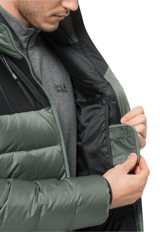 Nebelhorn Down Hoody M Hedge Green Best Brand Jack Wolfskin