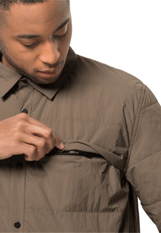 Brand Pergamon Padded Shirt M Chestnut Brand Jack Wolfskin