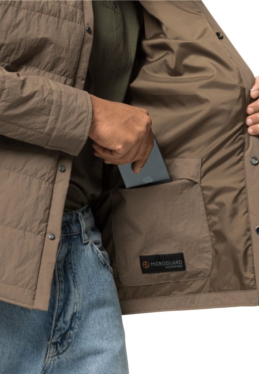 Brand Pergamon Padded Shirt M Chestnut Brand Jack Wolfskin