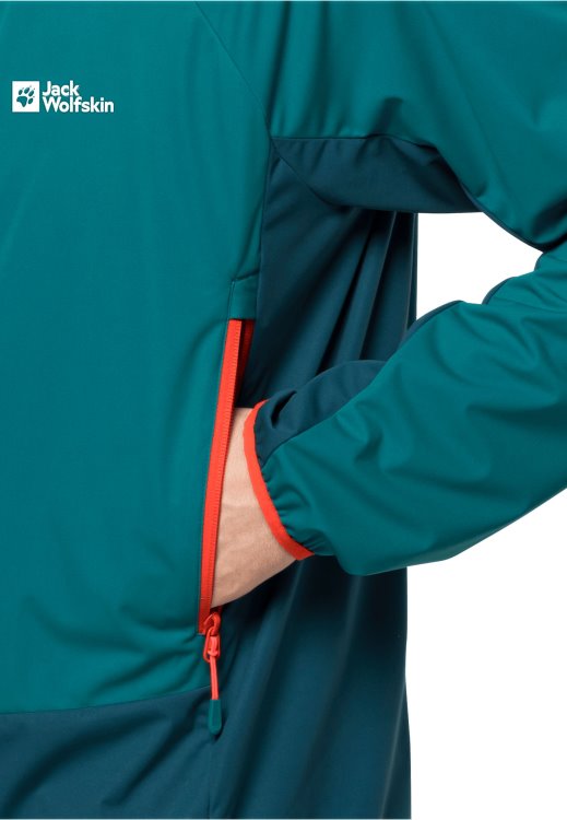 New Brand Jack Wolfskin Bay Blue Eagle Peak II Hoody M