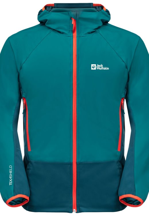 New Brand Jack Wolfskin Bay Blue Eagle Peak II Hoody M