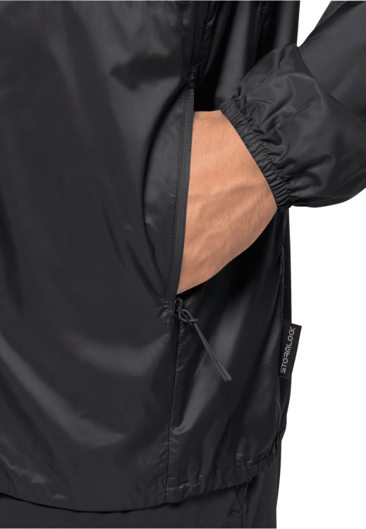 Origin Brand Jack Wolfskin Black Pack & Go Windshell M