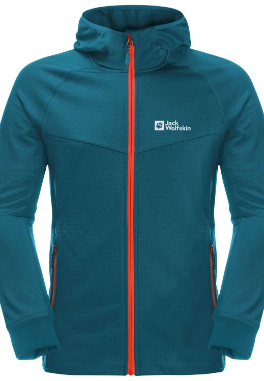 Brand Jack Wolfskin Blue Coral Hydro Grid Hooded Fz M Brand