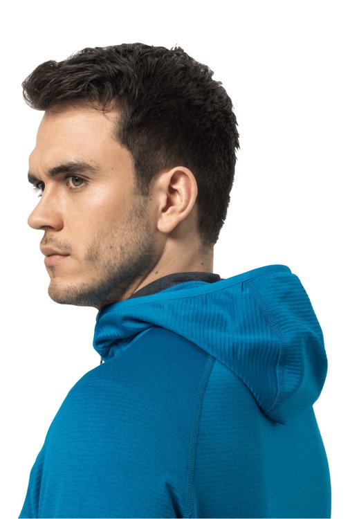 Brand Jack Wolfskin Original Blue Pacific Hydro Grid Hooded Fz M