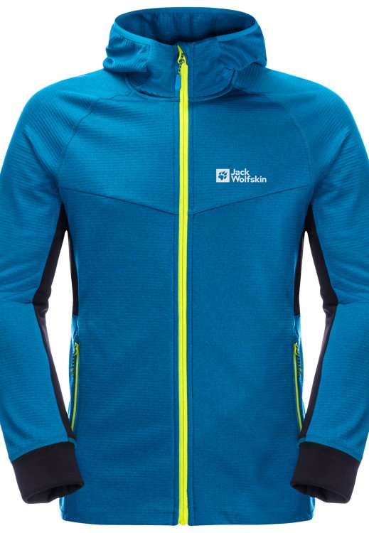 Brand Jack Wolfskin Original Blue Pacific Hydro Grid Hooded Fz M