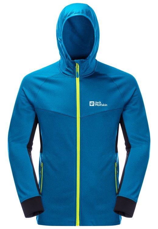 Brand Jack Wolfskin Original Blue Pacific Hydro Grid Hooded Fz M