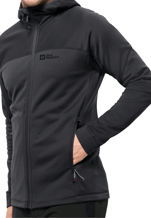 Black Brand Jack Wolfskin Hirschberg Hooded Fz M Fashion