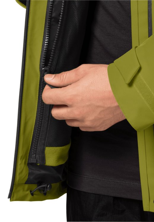 Dna Block Fleece M New Brand Jack Wolfskin Golden Cypress