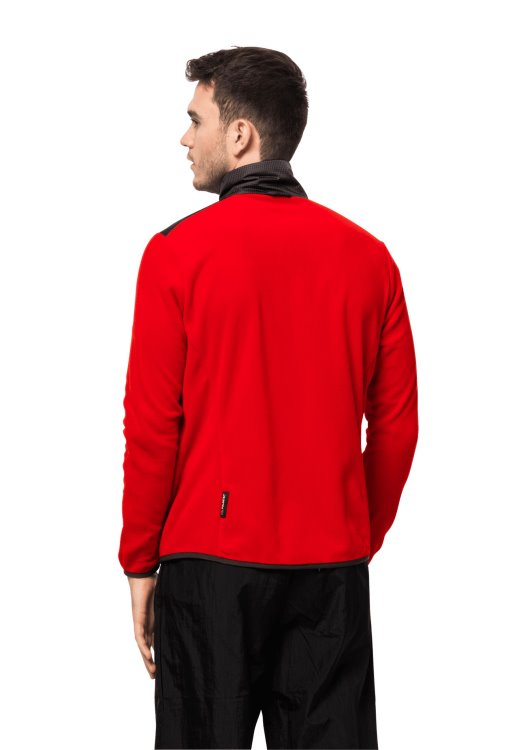 Dna Block Fleece M Adrenaline Red Fashion Brand Jack Wolfskin