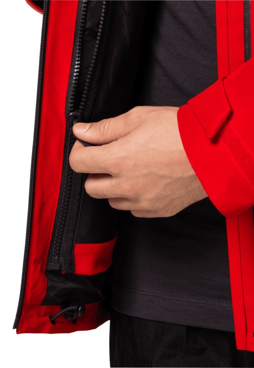 Dna Block Fleece M Adrenaline Red Fashion Brand Jack Wolfskin