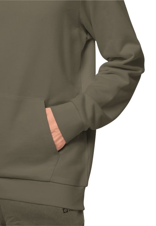 Brand Essential Hoody M Dusty Olive Brand Jack Wolfskin