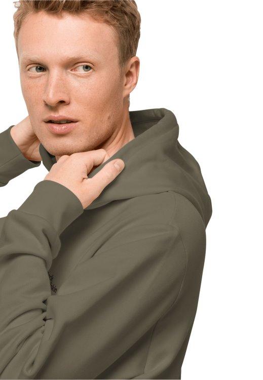 Brand Essential Hoody M Dusty Olive Brand Jack Wolfskin