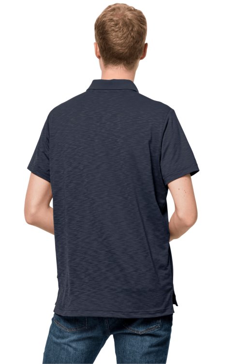Travel Polo Men Brand Jack Wolfskin Hot Night Blue