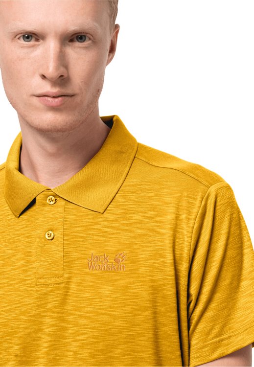 Best Burly Yellow Xt Brand Jack Wolfskin Travel Polo Men