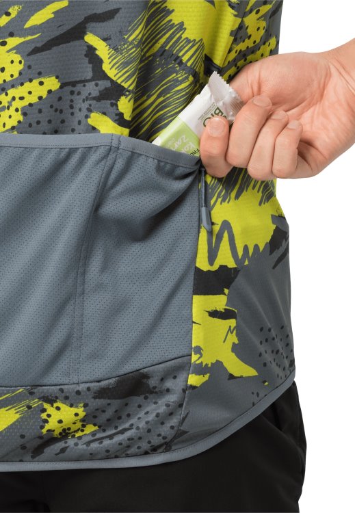 Best Brand Jack Wolfskin Storm Grey All Over Tourer Halfzip Print T M