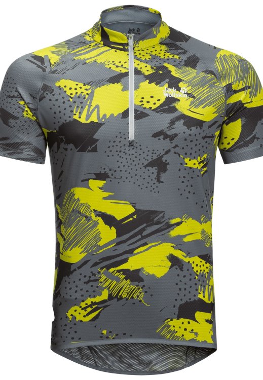 Best Brand Jack Wolfskin Storm Grey All Over Tourer Halfzip Print T M