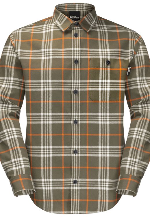 Dusty Olive Checks Brand Jack Wolfskin Cabin View Shirt M Origins