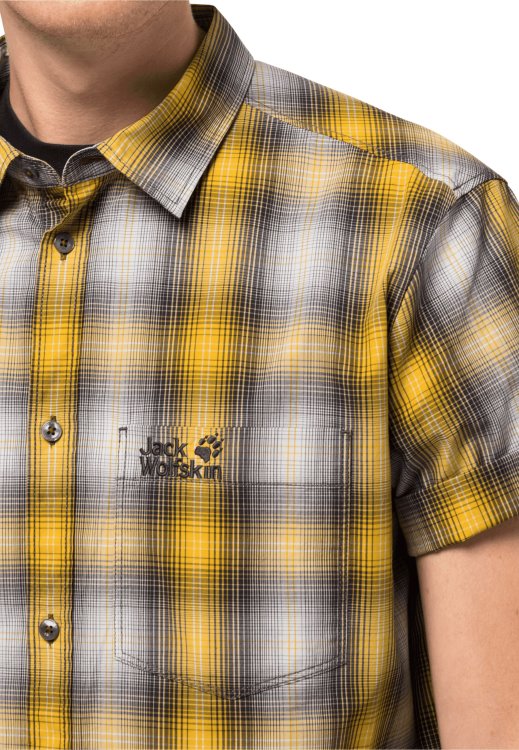 Hot Chili Shirt M Best Burly Yellow Xt Checks Brand Jack Wolfskin