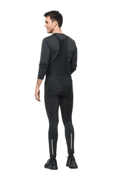 Hot Brand Jack Wolfskin Black Morobbia Bib Tights M