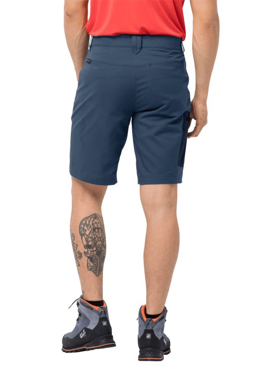 Active Track Shorts Men Brands Thunder Blue Brand Jack Wolfskin