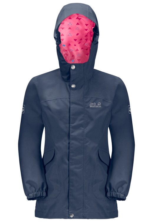 Original Dark Indigo Brand Jack Wolfskin Rock Town Jacket Girls