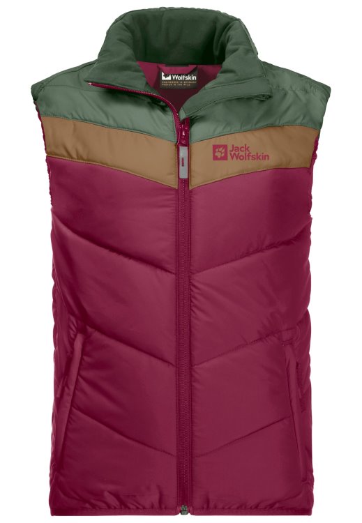 Dark Ruby Collections Three Hills Vest Kids Brand Jack Wolfskin