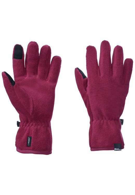 Brand Jack Wolfskin Dark Ruby Brands Spirit Fleece Glove Y