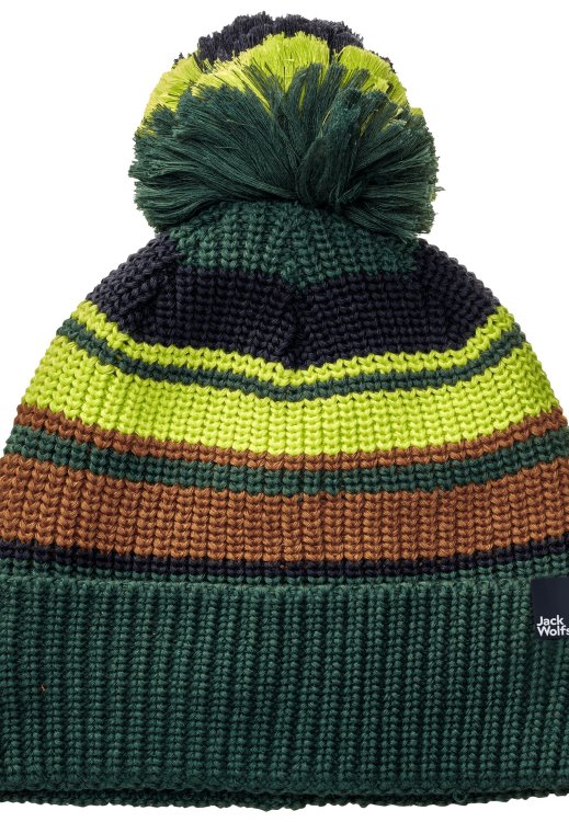 Best Pompom Beanie Kids Brand Jack Wolfskin Lime