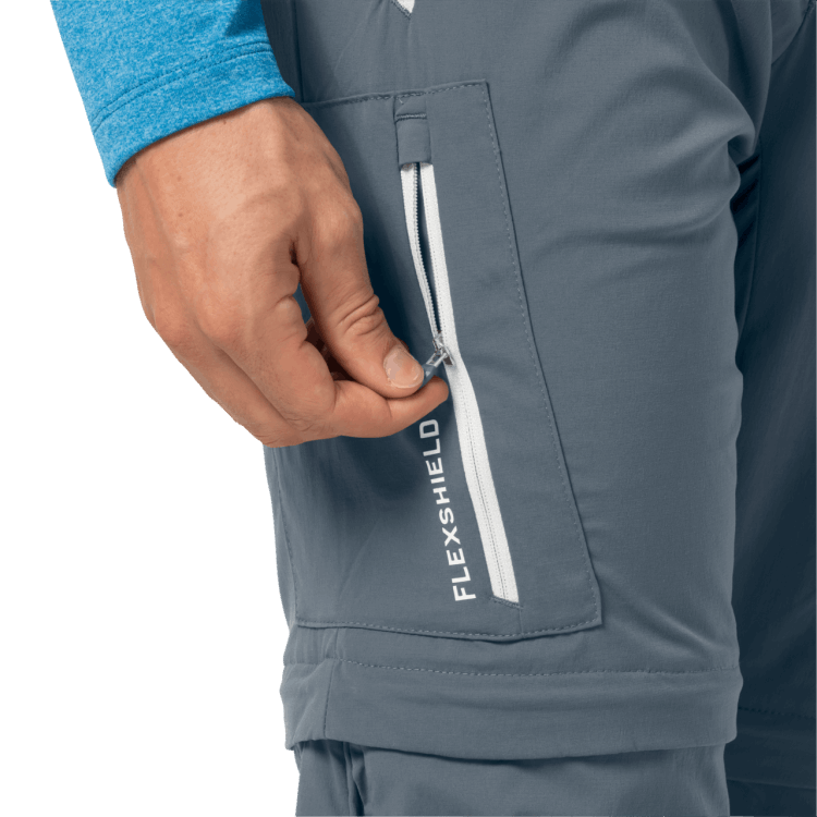 Brands Storm Grey Men's Overland Zip Away Brand Jack Wolfskin
