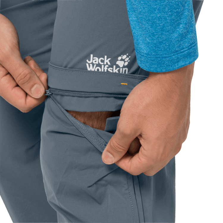 Brands Storm Grey Men's Overland Zip Away Brand Jack Wolfskin