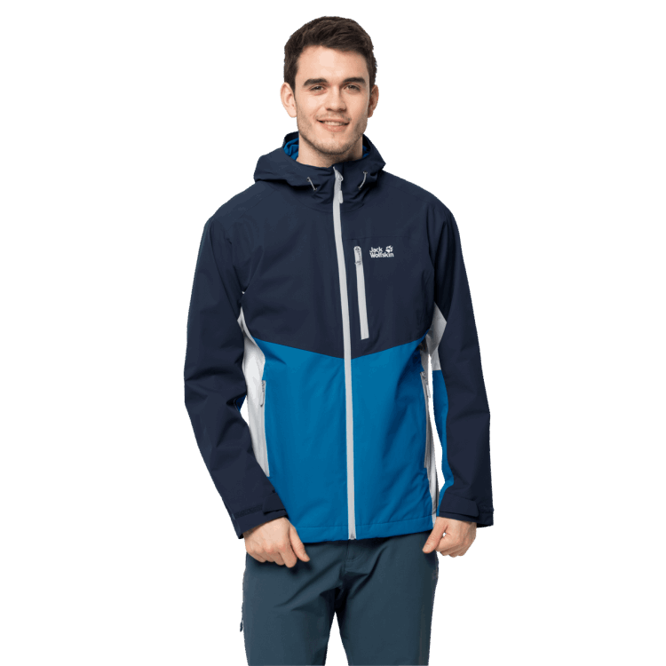 Men's Eagle Peak Jacket Brand Jack Wolfskin Blue Pacific New