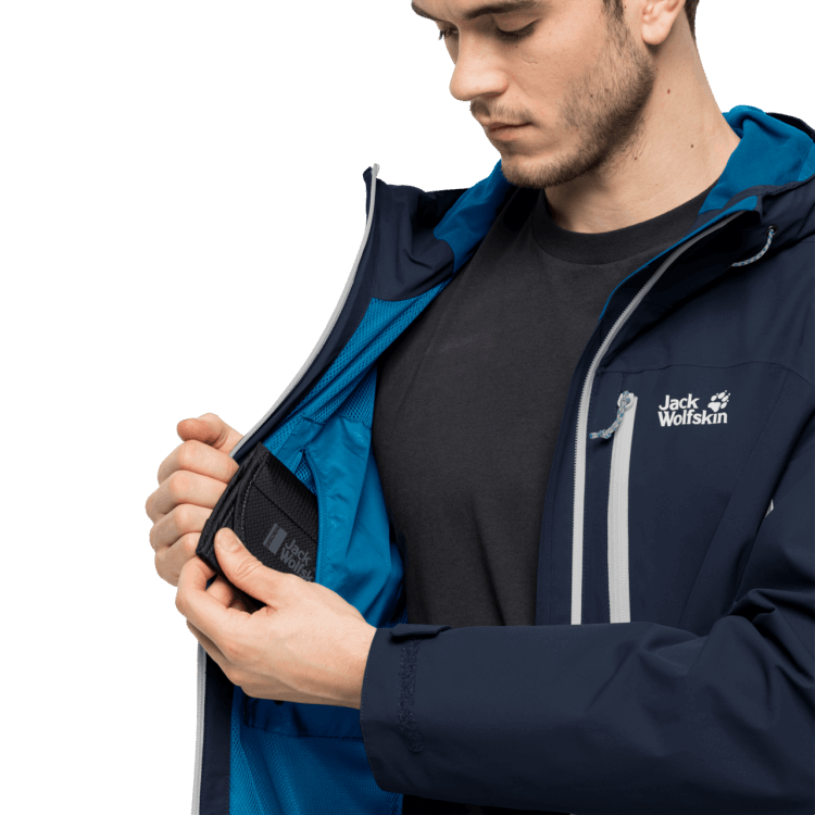 Men's Eagle Peak Jacket Brand Jack Wolfskin Blue Pacific New