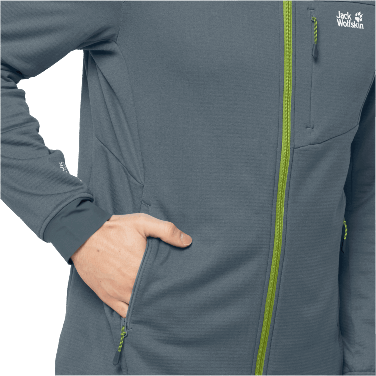 Brand Jack Wolfskin Storm Grey Origin Men's Hydro Grid Fleece