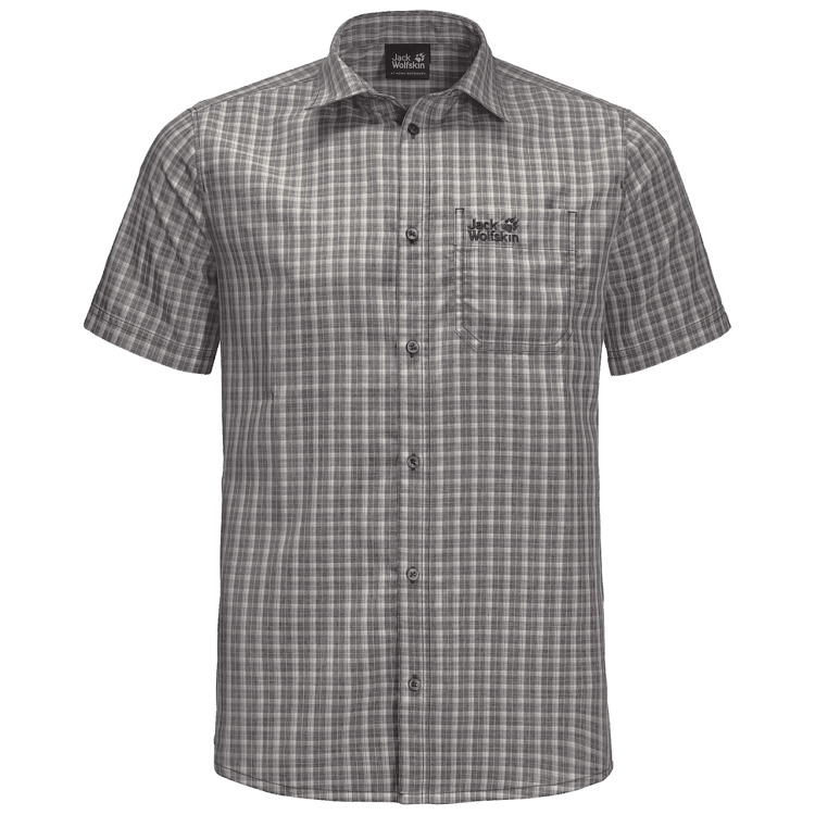 Brand Jack Wolfskin Asphalt Check Men's El Dorado Shirt Original
