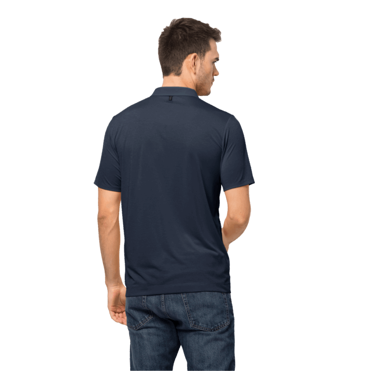 Night Blue Men's Pack & Go Polo Collection Brand Jack Wolfskin