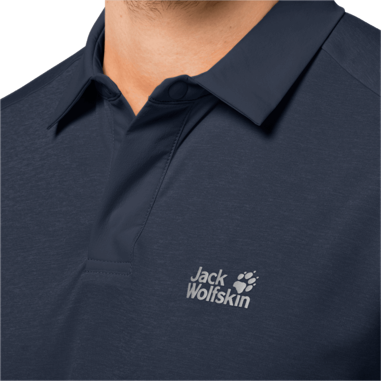 Night Blue Men's Pack & Go Polo Collection Brand Jack Wolfskin