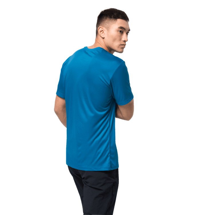 Brand Jack Wolfskin Fashion Men's Tech T Blue Pacific