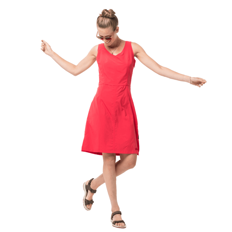 Tulip Red Best Brand Jack Wolfskin Costa Calma Dress