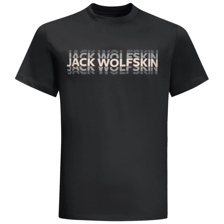 Original Black Men's Strobe T Brand Jack Wolfskin
