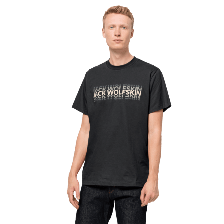 Original Black Men's Strobe T Brand Jack Wolfskin
