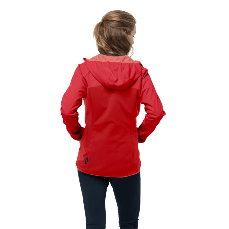 Brand Jack Wolfskin Women's Go Hike Softshell Origins Bright Scarlet