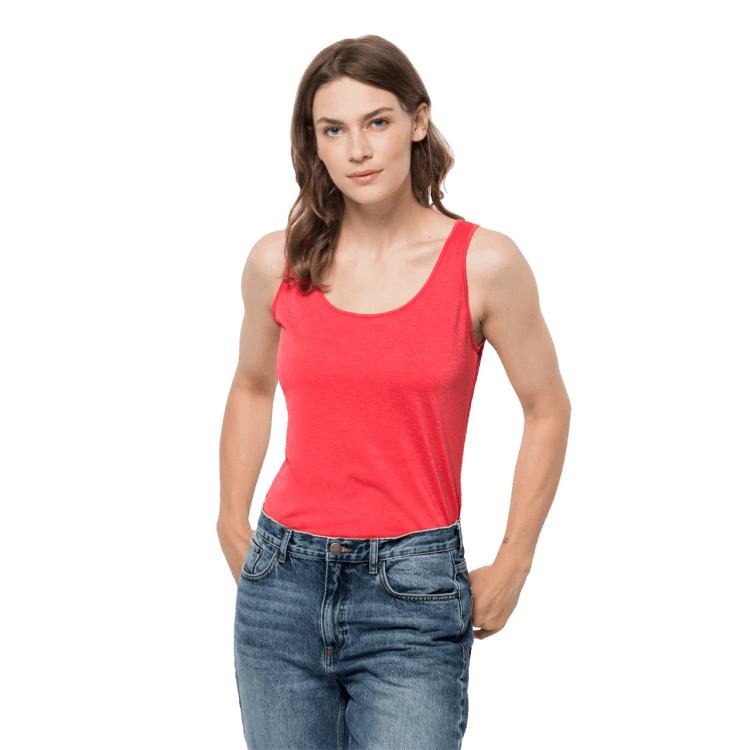 Women's Pack & Go Tank Hot Brand Jack Wolfskin Tulip Red