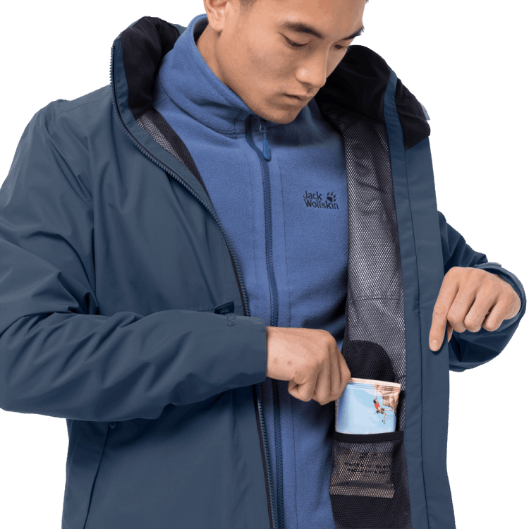 Thunder Blue Men's Evandale Jacket Brand Jack Wolfskin Origins