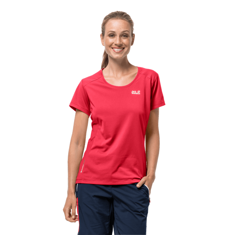 Women's Narrows T Best Tulip Red Brand Jack Wolfskin