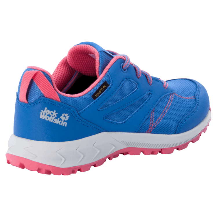 Brand Jack Wolfskin Kid's Woodland Texapore Low Hot Blue-Coral