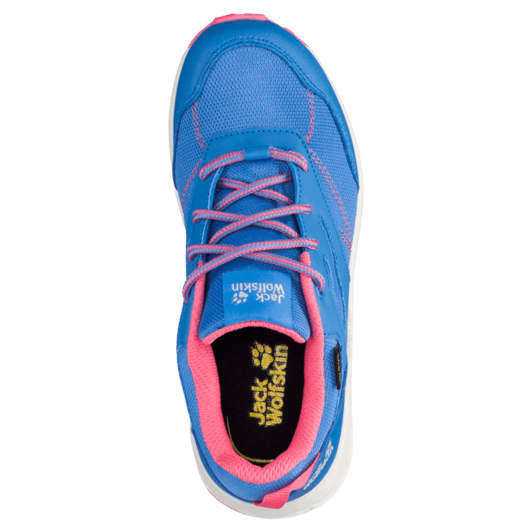 Brand Jack Wolfskin Kid's Woodland Texapore Low Hot Blue-Coral