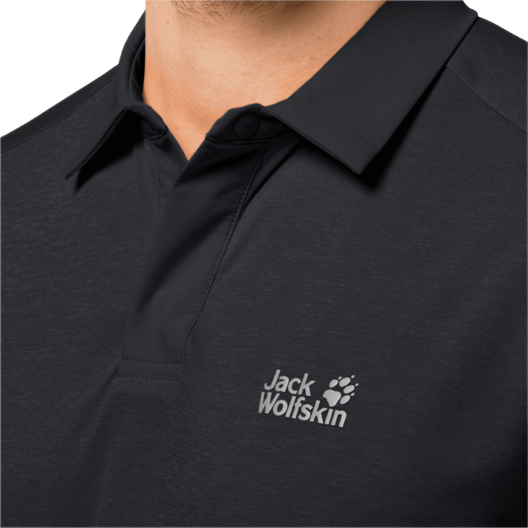 Collections Men's Pack & Go Polo Brand Jack Wolfskin Black