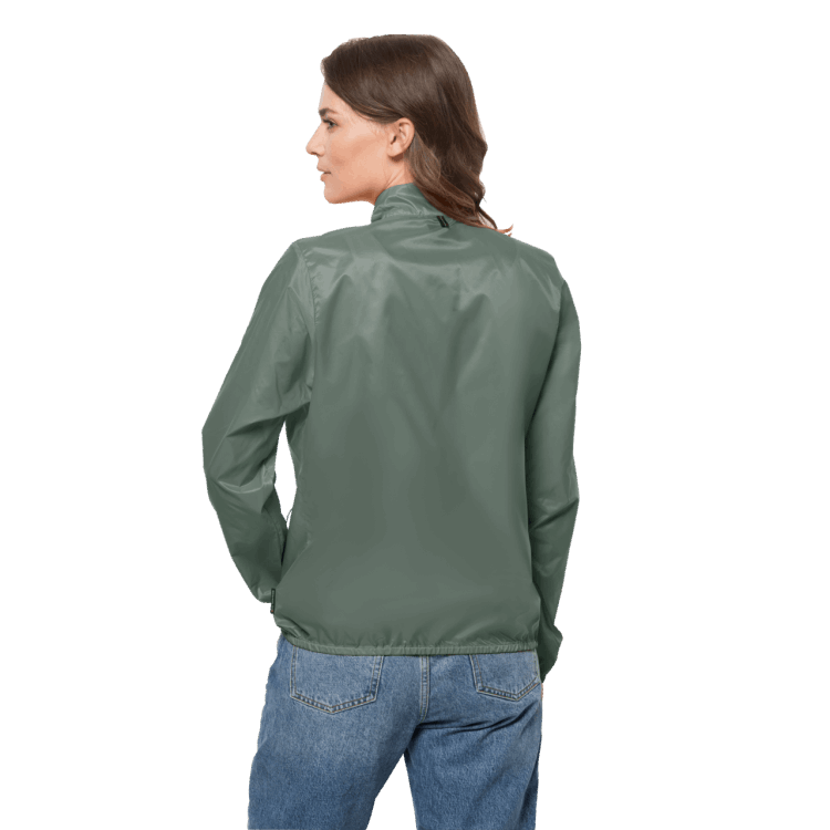 Origins Hedge Green Women's Pack & Go Windshell Brand Jack Wolfskin